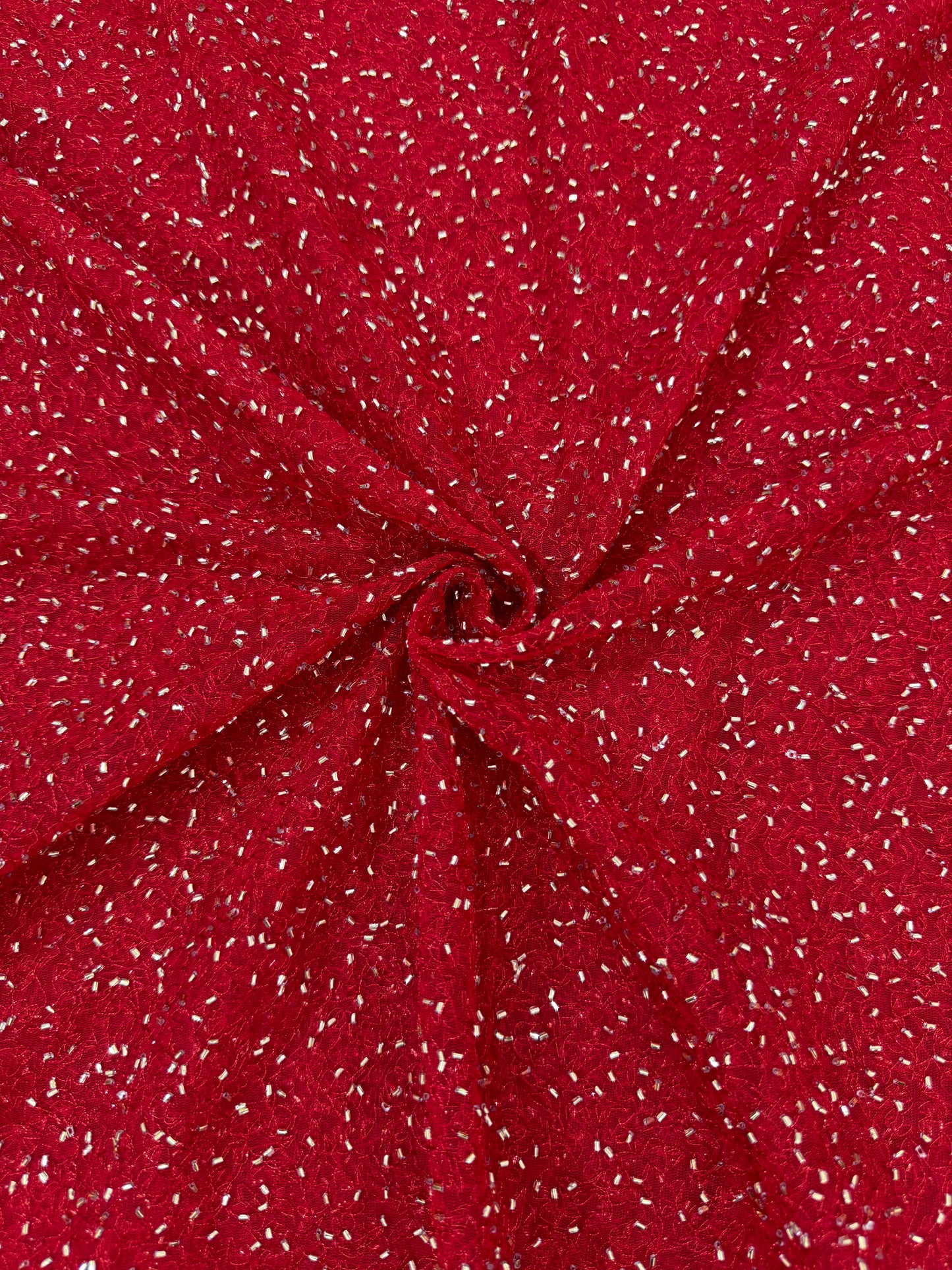 Luxury Net Fabric with Metallic Sequin Work – Premium Designer Fabric 44INCH WIDTH