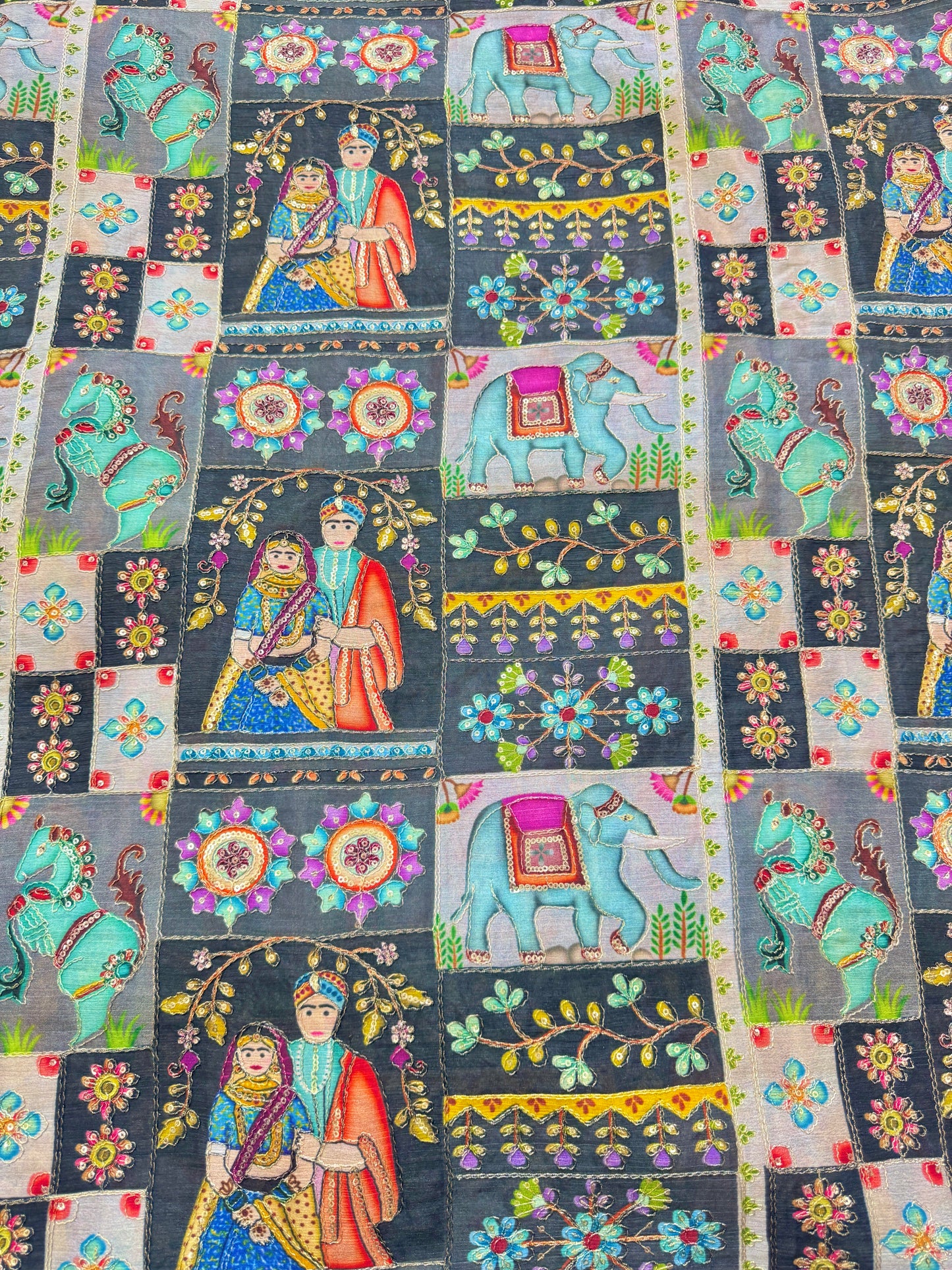 👸🤴Execlusive 😍design in raja Rani position printed ♥️chenon fabric 44width