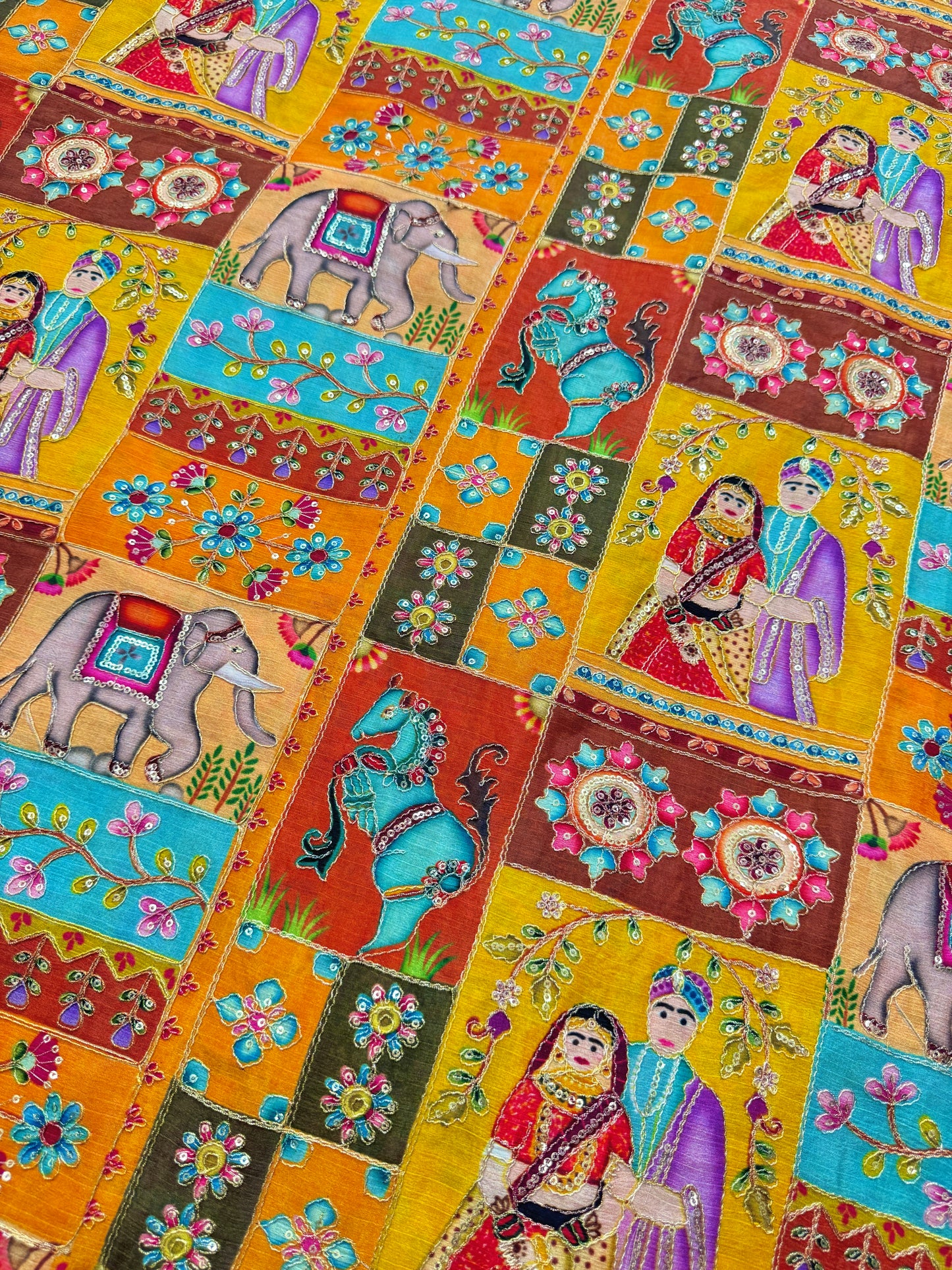 👸🤴Execlusive 😍design in raja Rani position printed ♥️chenon fabric 44width