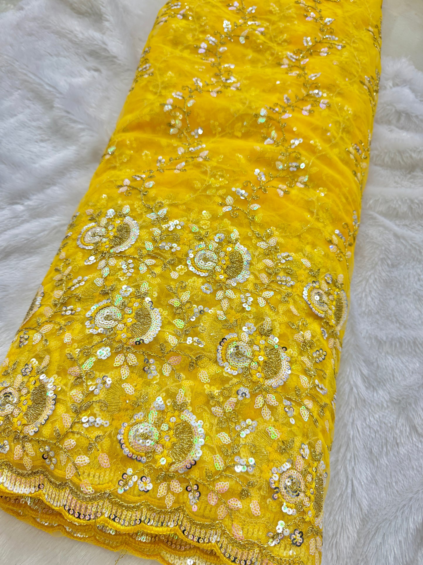 👗🥻Premium fancy 💫net coding work with sequins cut work border🥹for perfect dreamy outfits! 💕