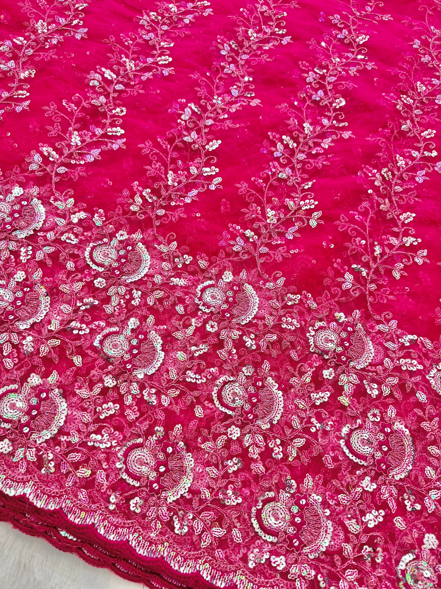 👗🥻Premium fancy 💫net coding work with sequins cut work border🥹for perfect dreamy outfits! 💕