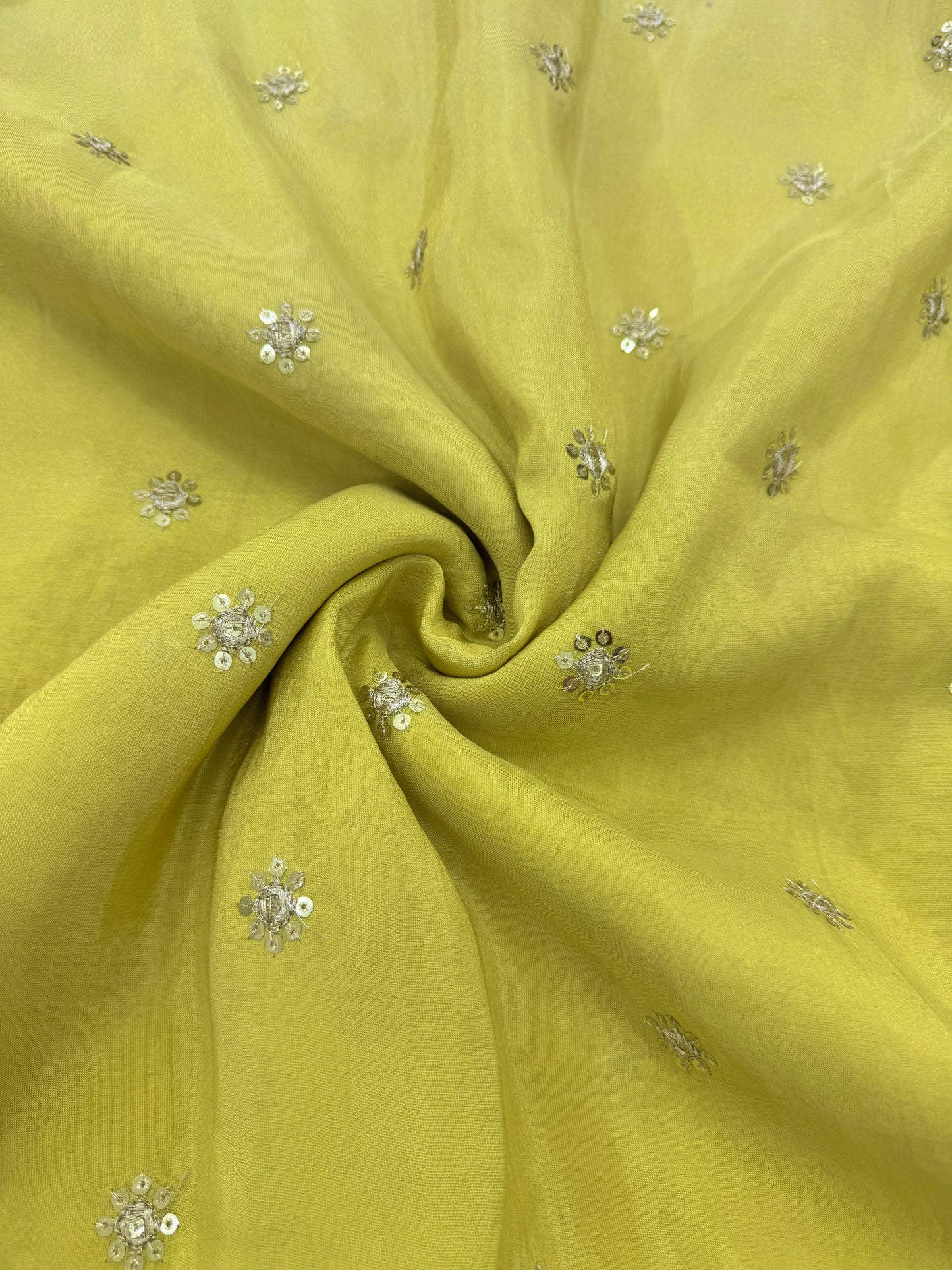 Pure Tissue Cosmos Silk with Zari Border 44 Inch Width
