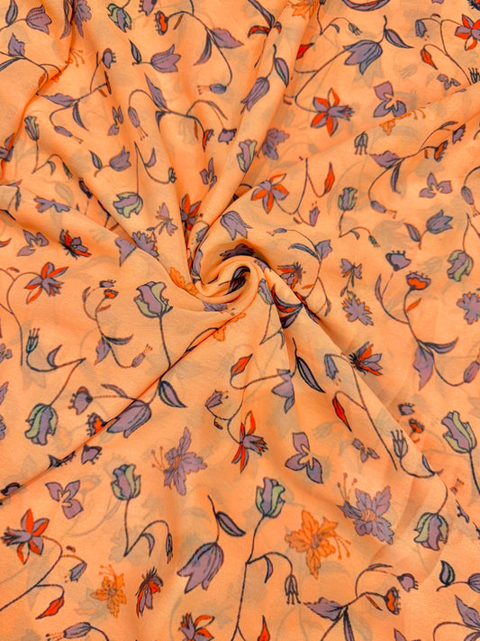 100% Soft 👗printed georgette,🥻Lightweight  44-45inch width Sare , Anarkali , dresses