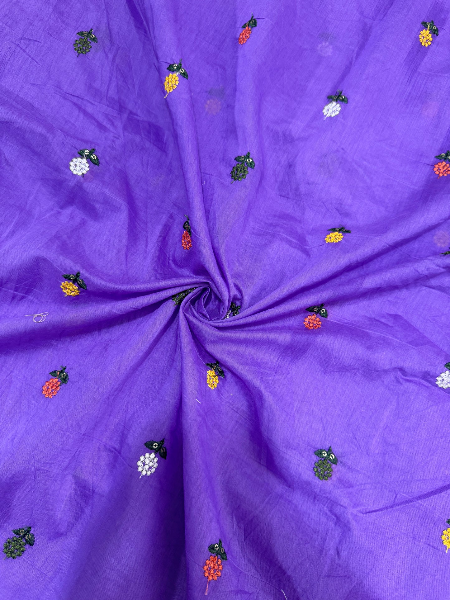mall cotton flower 🌼 💕Embroidered mal  cotton Floral Fabric 44width