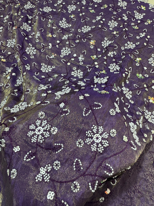 Viscouse tissu premium Luxury handwork cutdana work  Sequins Fabric 45Inch width