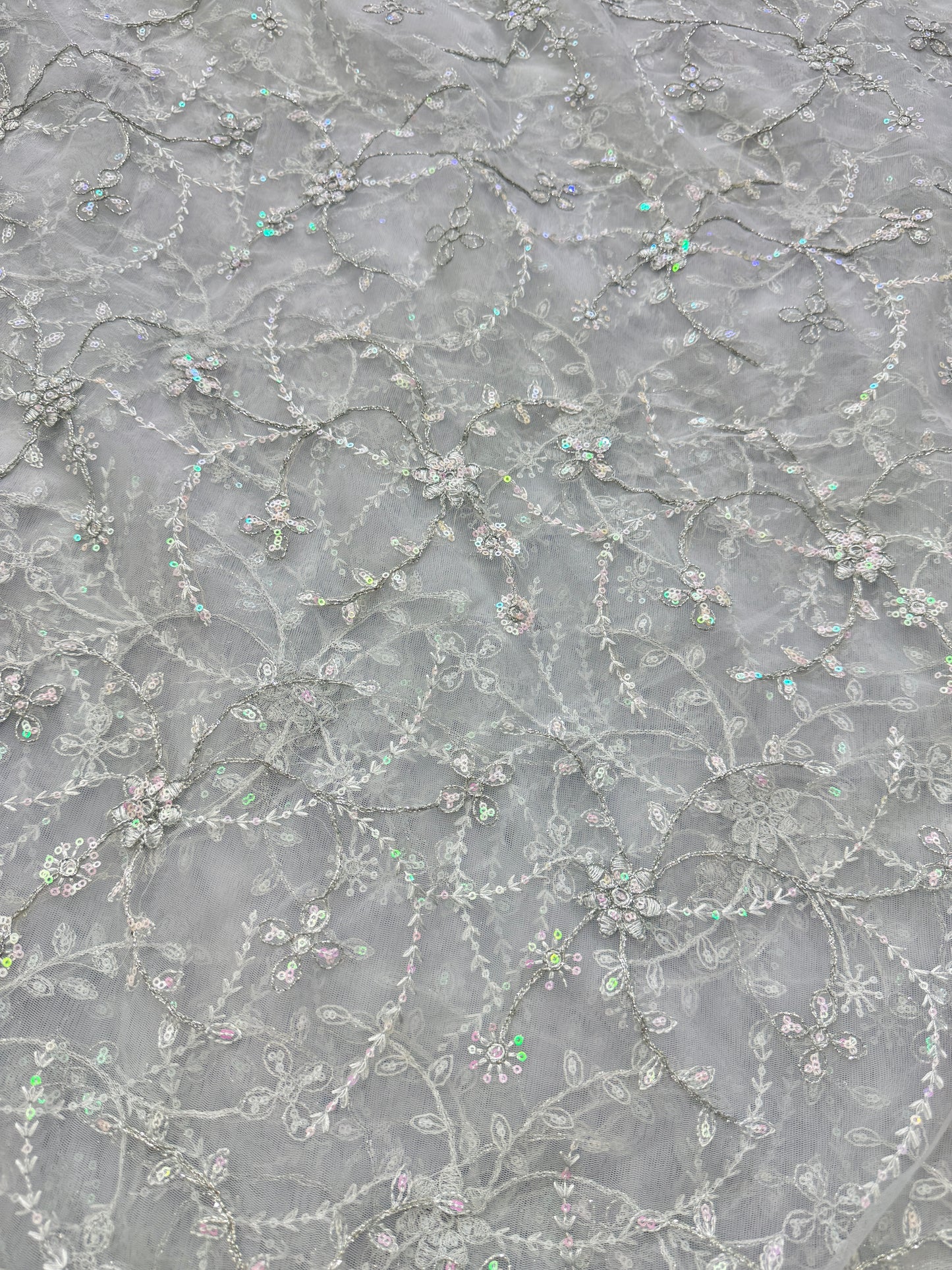 👗🥻Premium fancy 💫net coding work with sequins cut work border🥹for perfect dreamy outfits! 💕 44-45 inch width