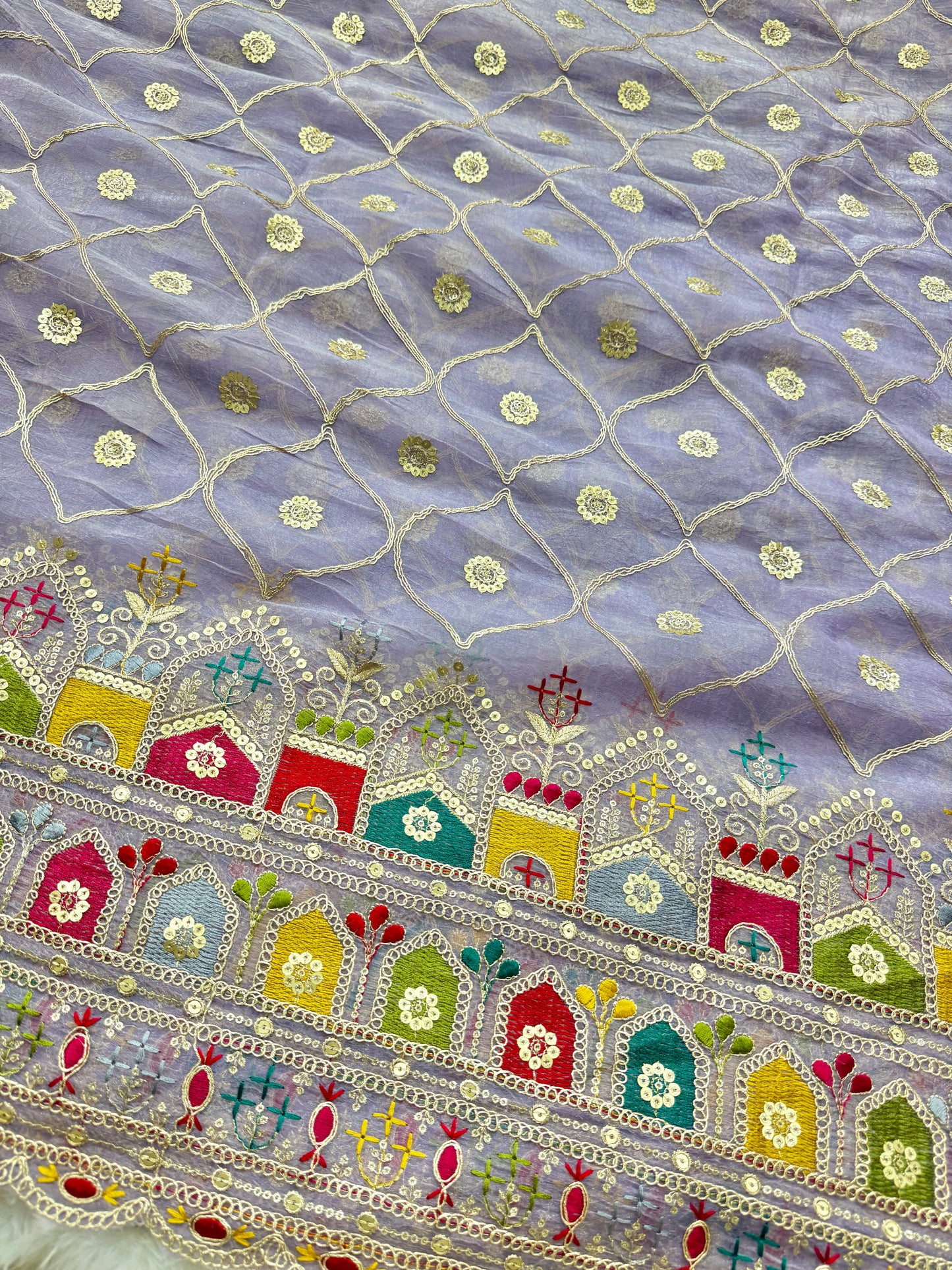 Beautiful Fendy fabrics with multi embroidery work 🎨44inch width
