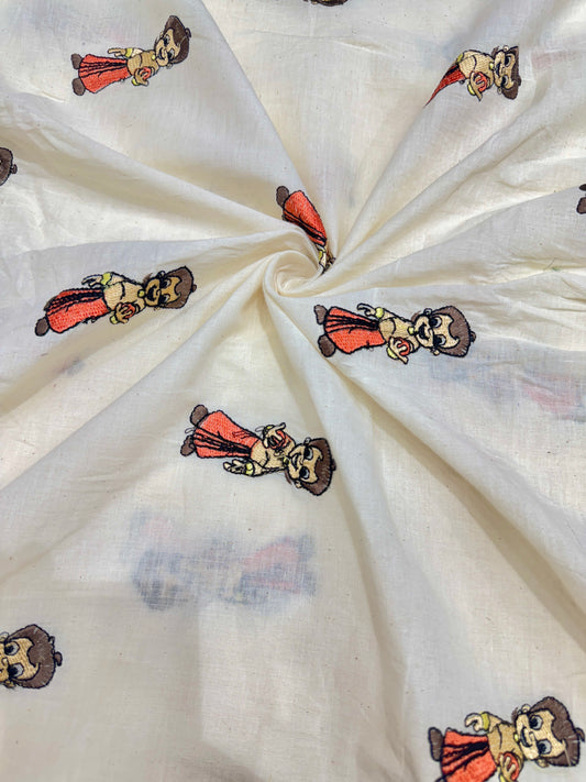 👗Kora cotton with embroidery 💐 44inch width trendy peplum tops bheem