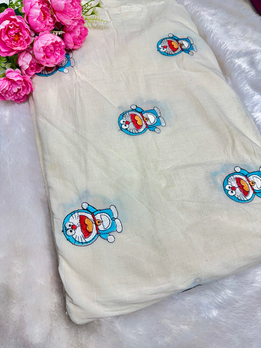 👗Kora cotton with embroidery 💐 44inch width trendy peplum tops