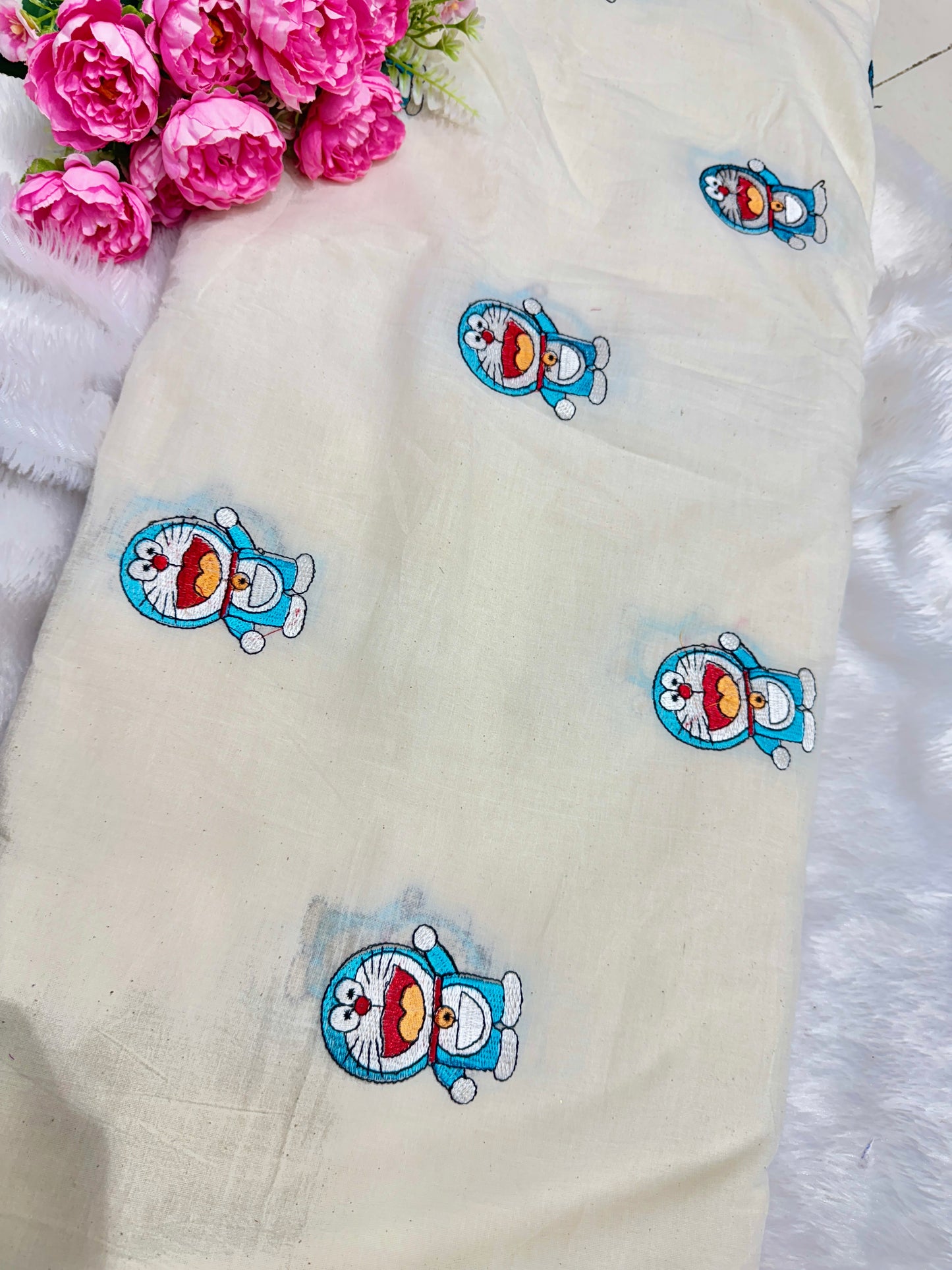 👗Kora cotton with embroidery 💐 44inch width trendy peplum tops
