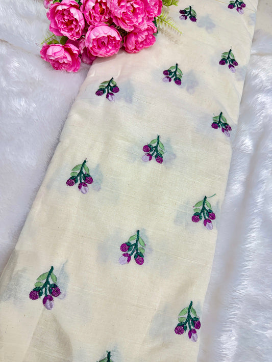 👗Kora cotton with embroidery 💐 44inch width trendy peplum tops