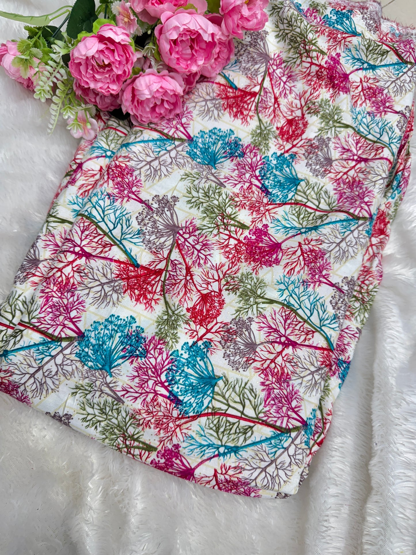 👗 beautiful 💕printed rayon fabric premium quality 44width