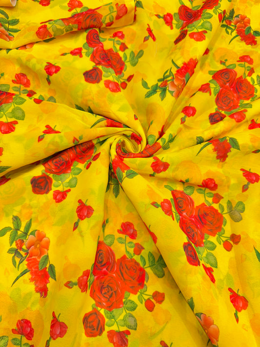 100% Soft 👗printed georgette,🥻Lightweight  44-45inch width Sare , Anarkali , dresses