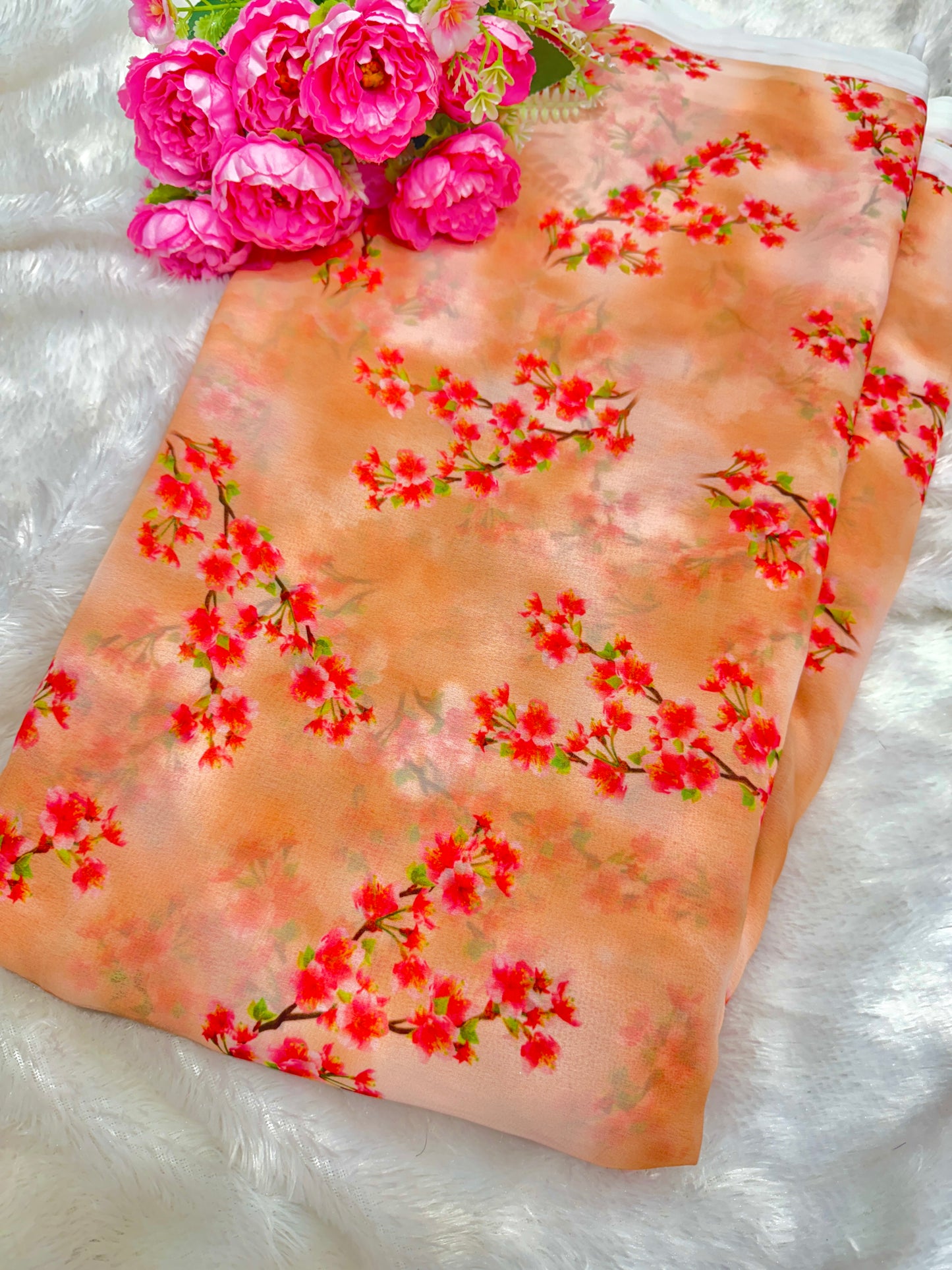 100% Soft 👗printed georgette,🥻Lightweight  44-45inch width Sare , Anarkali , dresses