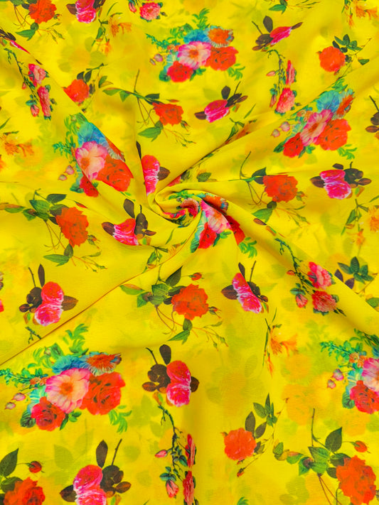 100% Soft 👗printed georgette,🥻Lightweight  44-45inch width Sare , Anarkali , dresses