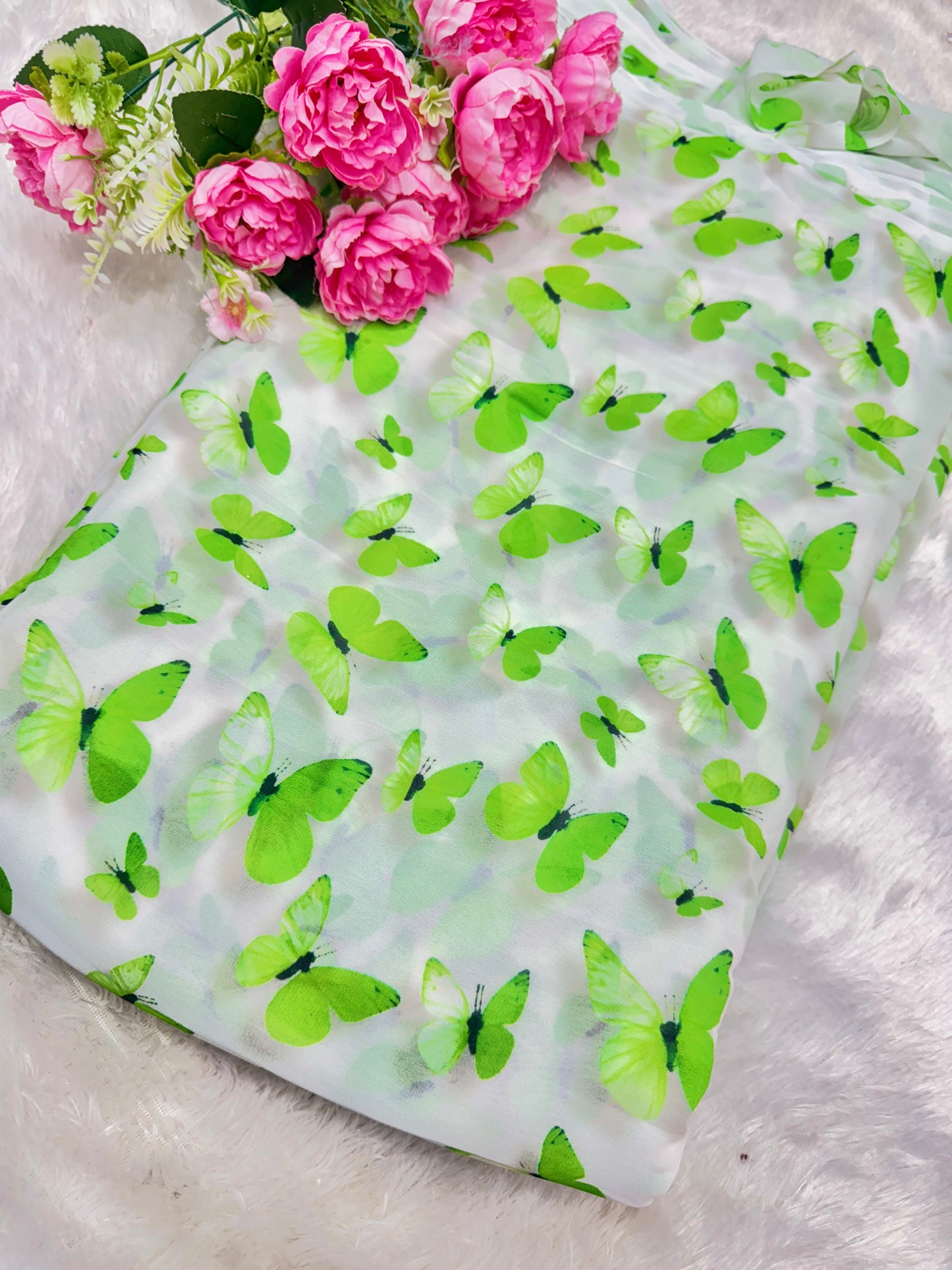 100% Soft 👗printed georgette,🥻Lightweight  44-45inch width Sare , Anarkali , dresses